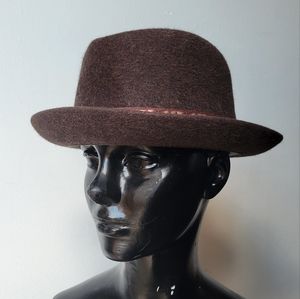 Vintage Bonar-Phelps Brown with band fedora bowler hat approx. Size 7 or 56